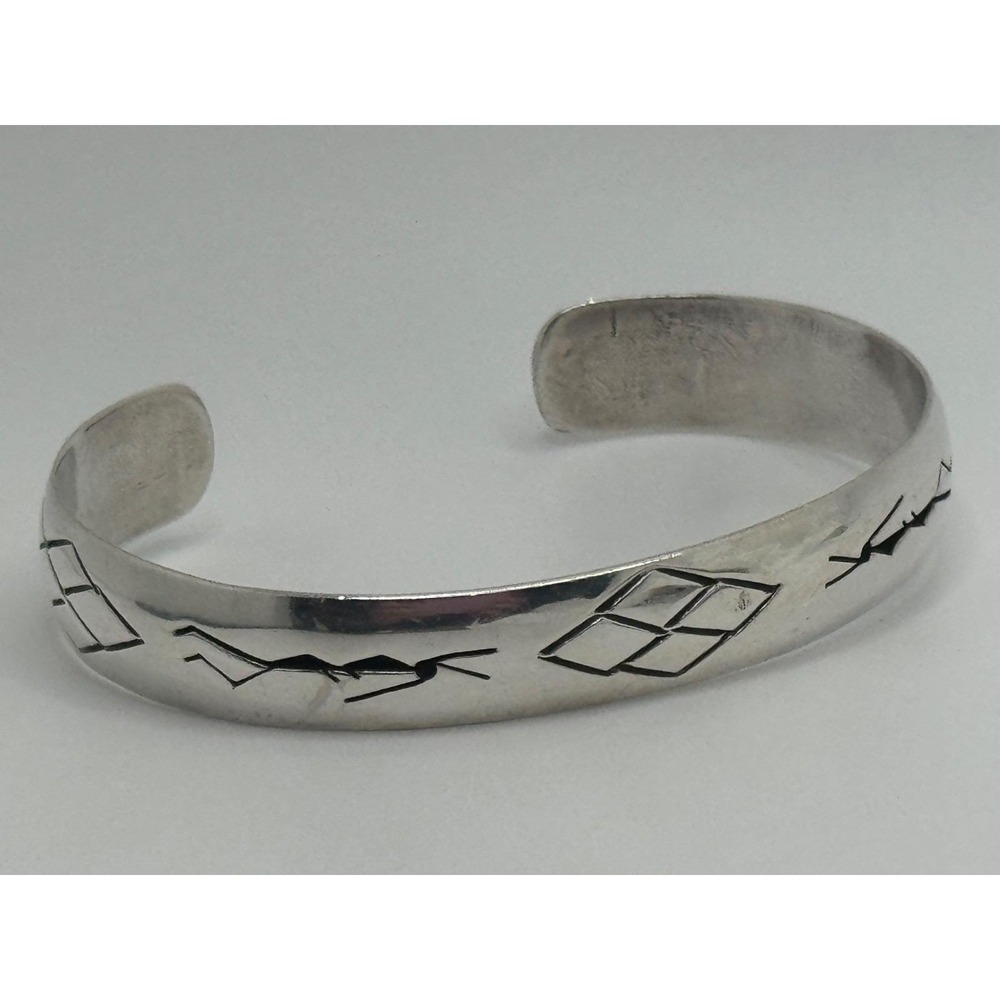 Vintage Sterling Silver Kokopelli Cuff Bracelet Southwestern